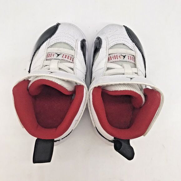 Nike Air Jordan Jumpman Two Trey (TD) Shoes 5C White/Black-Gym Red DQ8433-106 - Picture 6 of 9